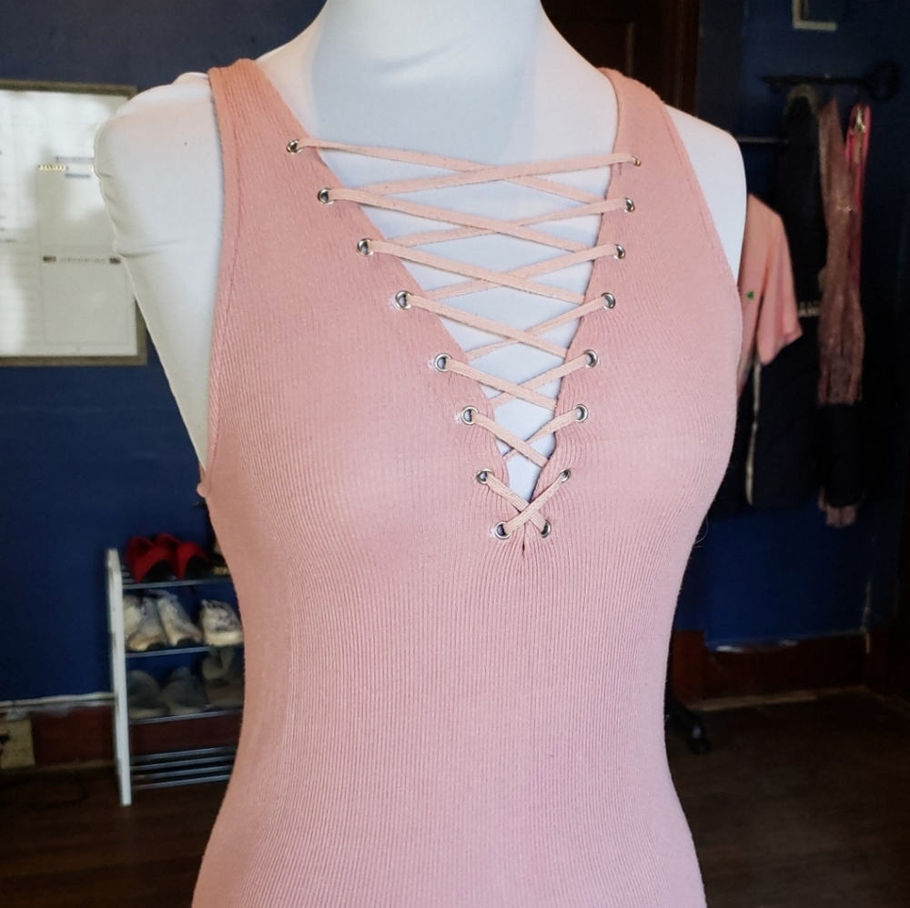 Forever 21 Maxi light pink dress size m